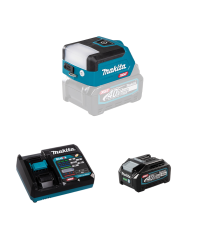 Lampe sur batterie 40V 300lx DEAML011G + 1 batterie 40V 4 Ah + chargeur rapide DC40RA MAKITA