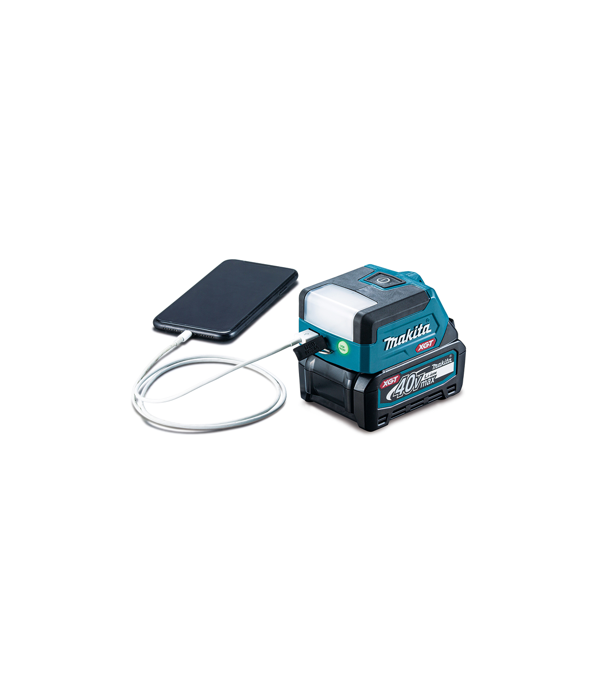 Lampe sur batterie 40V 300lx DEAML011G + 1 batterie 40V 4 Ah + chargeur rapide DC40RA MAKITA