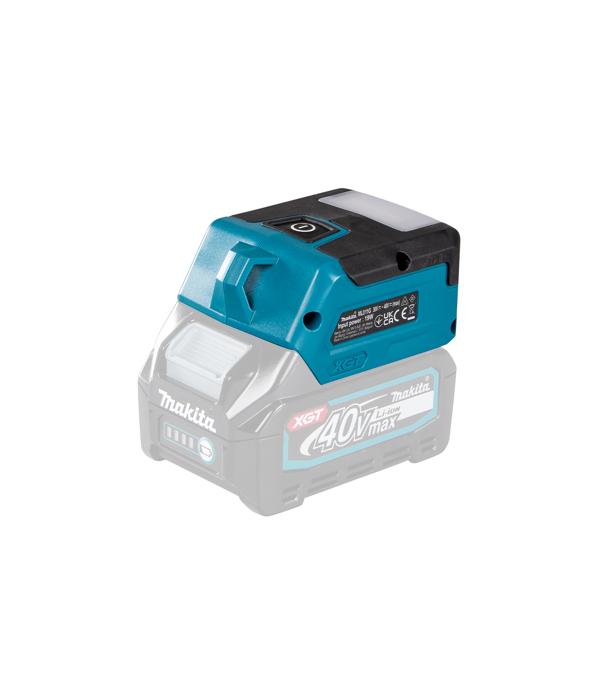 Lampe sur batterie 40V 300lx DEAML011G + 2 batteries 40V 4 Ah + chargeur rapide DC40RA MAKITA