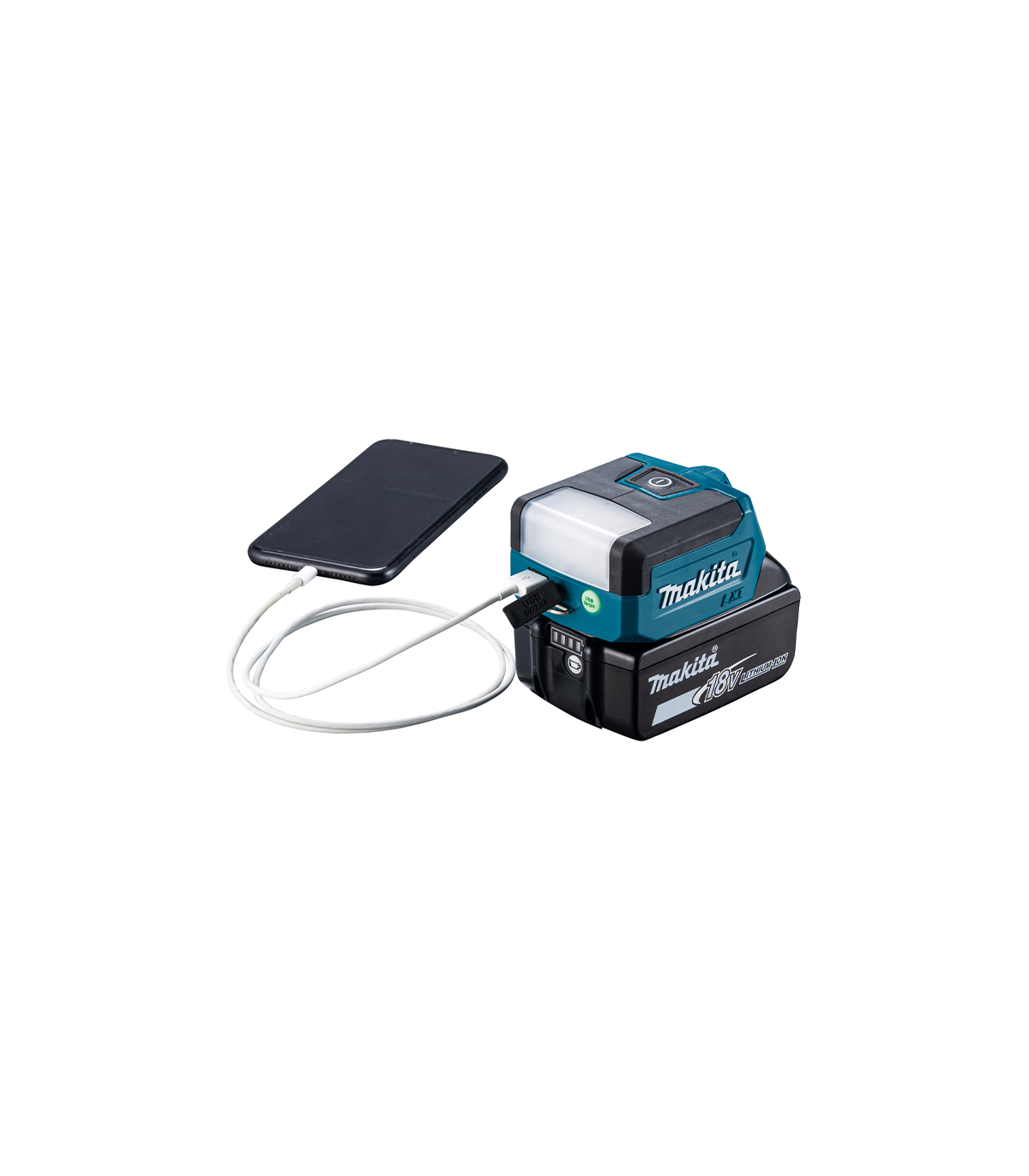 Lampe sur batterie 14,4/18V 300 lx DEADML817 + 1 batterie BL1850B 18V 5 Ah + chargeur rapide DC18RC MAKITA