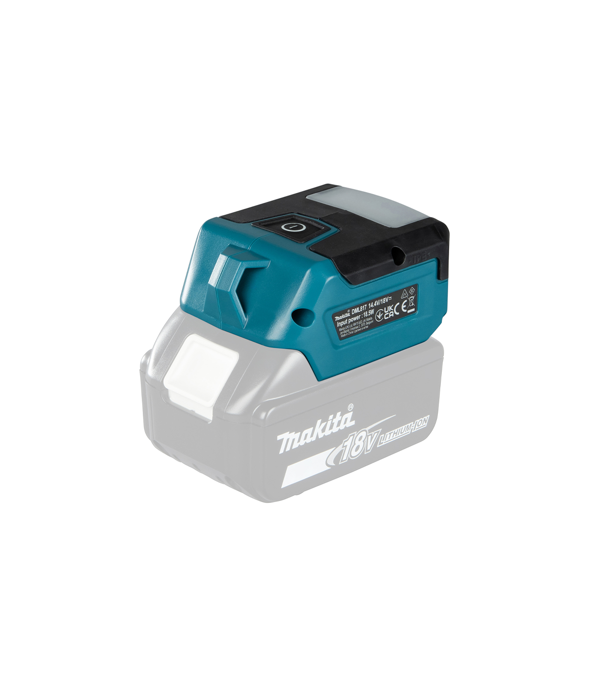 Lampe sur batterie 14,4/18V 300 lx DEADML817 + 2 batteries BL1850B 18V 5 Ah + chargeur rapide DC18RC MAKITA