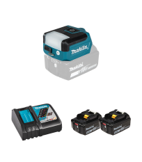 Lampe sur batterie 14,4/18V 300 lx DEADML817 + 2 batteries BL1850B 18V 5 Ah + chargeur rapide DC18RC MAKITA