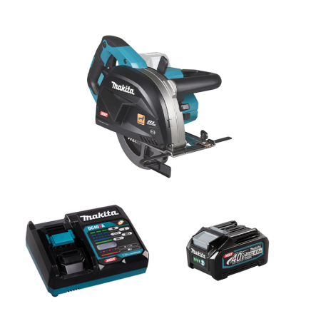 Scie circulaire à métaux 40V Ø185 mm CS002GZ + 1 batterie 40V 4 Ah + chargeur rapide DC40RA MAKITA