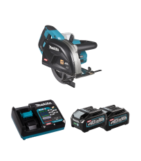 Scie circulaire à métaux 40V Ø185 mm CS002GZ + 2 batteries 40V 4 Ah + chargeur rapide DC40RA MAKITA
