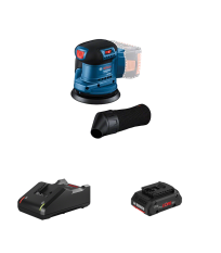 Ponceuse excentrique Ø125 mm GEX 185-LI + 1 batterie ProCore 18V 4 Ah + Chargeur GAL 18V-40 BOSCH