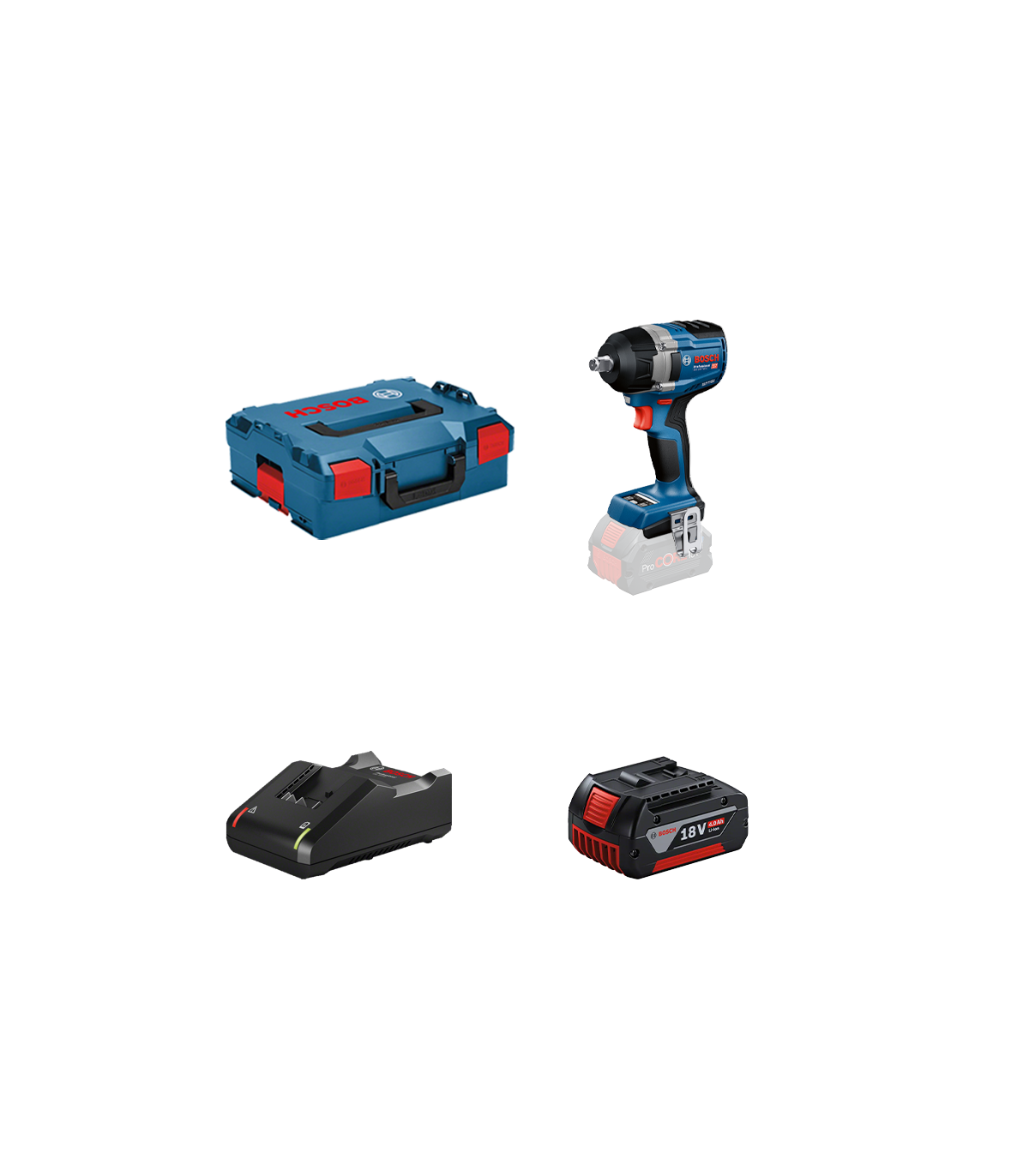 Boulonneuse / Visseuse à chocs GDS 18V-750 C + 1 batterie ProCore 18V 4 Ah + Chargeur GAL 18V-40 BOSCH