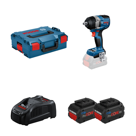 Boulonneuse / Visseuse à chocs GDS 18V-750 C + 2 batteries ProCore 18V 8 Ah + Chargeur GAL 1880 CV BOSCH