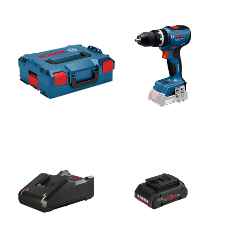 Perceuse-visseuse à percussion GSB 18V-65 + 1 batterie ProCore 18V 4 Ah + Chargeur GAL 18V-40 BOSCH