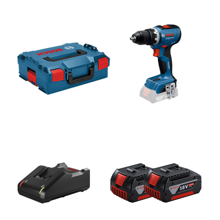 Perceuse-visseuse GSR 18V-65 + 2 batteries GBA 18V 4 Ah + Chargeur GAL 18V-40 BOSCH