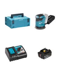 Ponceuse excentrique 18V Ø125mm DBO180ZJ + 1 batterie BL1850B 18V 5 Ah + chargeur rapide DC18RC MAKITA