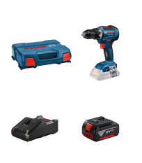 Perceuse-visseuse GSR 18V-55 en coffret L-CASE + 1 batterie GBA 18V 4 Ah + Chargeur GAL 18V-40 BOSCH