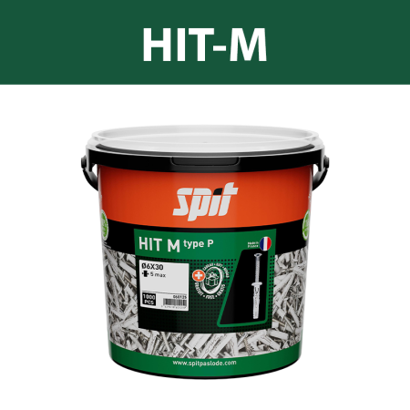 Seau 1000 chevilles de fixation légère HIT-M 6x30/5P SPIT