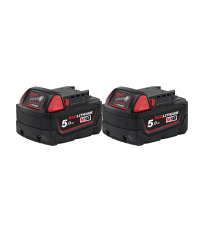 Pack de 2 batteries 18V 5 Ah MILWAUKEE