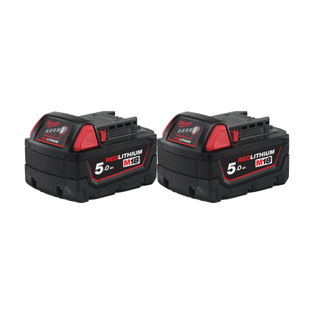 Pack de 2 batteries 18V 5 Ah MILWAUKEE