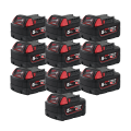 Pack de 10 batteries M18 B5 18V 5 Ah MILWAUKEE
