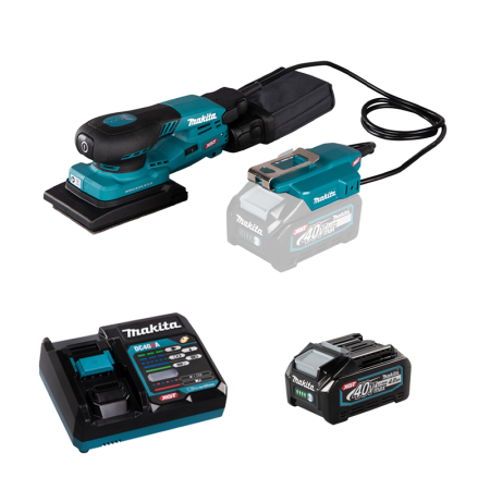 Ponceuse vibrante 40V BO005CGZ + 1 batterie 40V 4 Ah + chargeur rapide DC40RA MAKITA