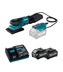 Ponceuse vibrante 40V BO005CGZ + 2 batteries 40V 4 Ah + chargeur rapide DC40RA MAKITA