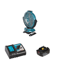 Ventilateur de chantier 18 / 40V LXT-XGT CF003GZ + 1 batterie BL1850B 18V 5 Ah + chargeur rapide DC18RC MAKITA