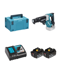Visseuse automatique 20-41 mm 18V DFR453ZJ + 2 batteries BL1850B 18V 5 Ah + chargeur rapide DC18RC MAKITA