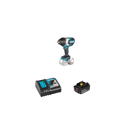 Boulonneuse à chocs 1/2" 18V 1050 Nm DTW1004Z + 1 batterie BL1850B 18V 5 Ah + 1 chargeur rapide DC18RC MAKITA