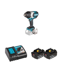 Boulonneuse à chocs 1/2" 18V 1050 Nm DTW1004Z + 2 batteries BL1850B 18V 5 Ah + 1 chargeur rapide DC18RC MAKITA