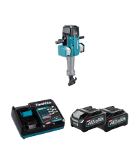 Marteau-piqueur 2x40V 4400W 72,8 J HM004GZ01 + 2 batteries 40V 4 Ah + chargeur rapide DC40RA MAKITA