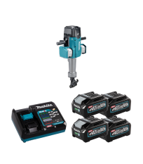 Marteau-piqueur 2x40V 4400W 72,8 J HM004GZ01 + 4 batteries 40V 4 Ah + chargeur rapide DC40RA MAKITA