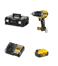 Perceuse-visseuse à percussion 18V DCD805NT-XJ + 1 batterie 18V 5 Ah + chargeur DCB1104-QW DEWALT
