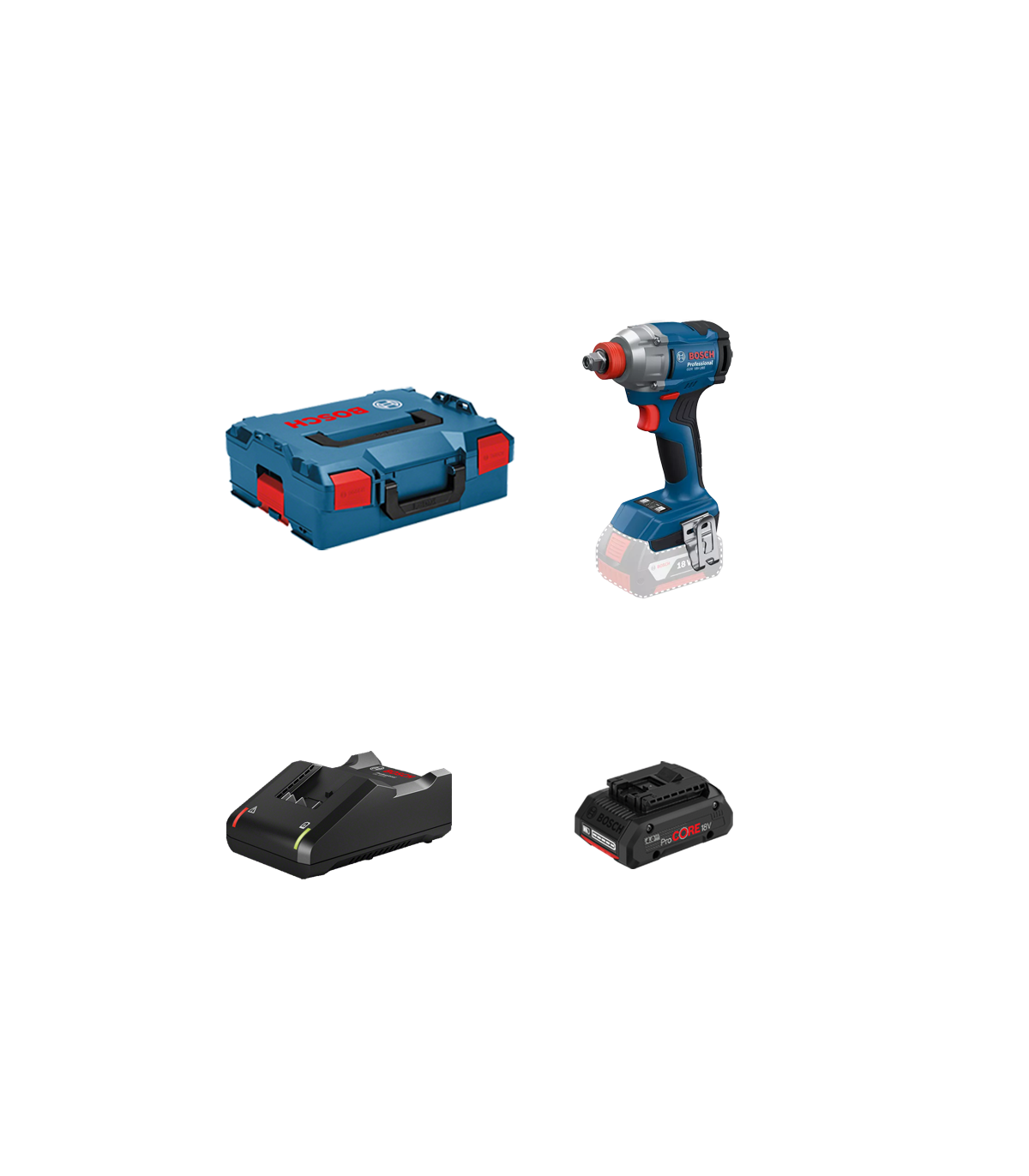 Visseuse à chocs / boulonneuse GDX 18V-285 + 1 batterie Procore 18V 4 Ah + 1 chargeur GAL 18V-40 BOSCH