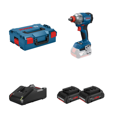 Visseuse à chocs / boulonneuse GDX 18V-285 + 2 batteries Procore 18V 4 Ah + 1 chargeur GAL 18V-40 BOSCH