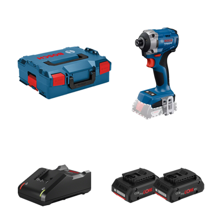 Visseuse à chocs GDR 18V-215 + 2 batteries Procore 18V 4 Ah + 1 chargeur GAL 18V-40 BOSCH