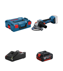 Meuleuse Ø125 mm GWS 18V-8 + 1 batterie GBA 18V 4 Ah + Chargeur GAL 18V-40 BOSCH