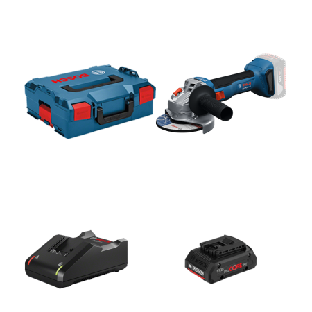 Meuleuse Ø125 mm GWS 18V-8 + 1 batterie ProCore 18V 4 Ah + Chargeur GAL 18V-40 BOSCH