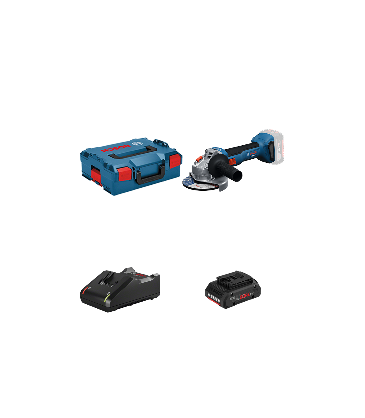 Meuleuse Ø125 mm GWS 18V-8 + 1 batterie ProCore 18V 4 Ah + Chargeur GAL 18V-40 BOSCH