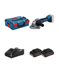 Meuleuse Ø125 mm GWS 18V-8 + 2 batteries ProCore 18V 4 Ah + Chargeur GAL 18V-40 BOSCH