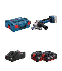 Meuleuse Ø125 mm GWS 18V-11 S + 2 batteries GBA 18V 4 Ah + Chargeur GAL 18V-40 BOSCH