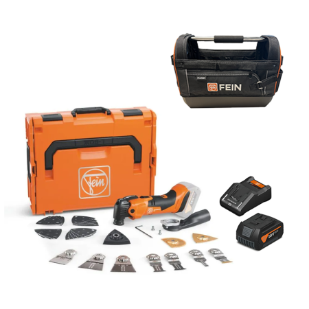 Pack Multimaster AMM 500 Plus TOP AS + 1 batterie GBA 18V 4 Ah AS + chargeur GAL 18V-160 AS + Click Bag FEIN