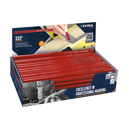 Lot de 100 Crayons de charpentier 30cm 333 PROFI LYRA