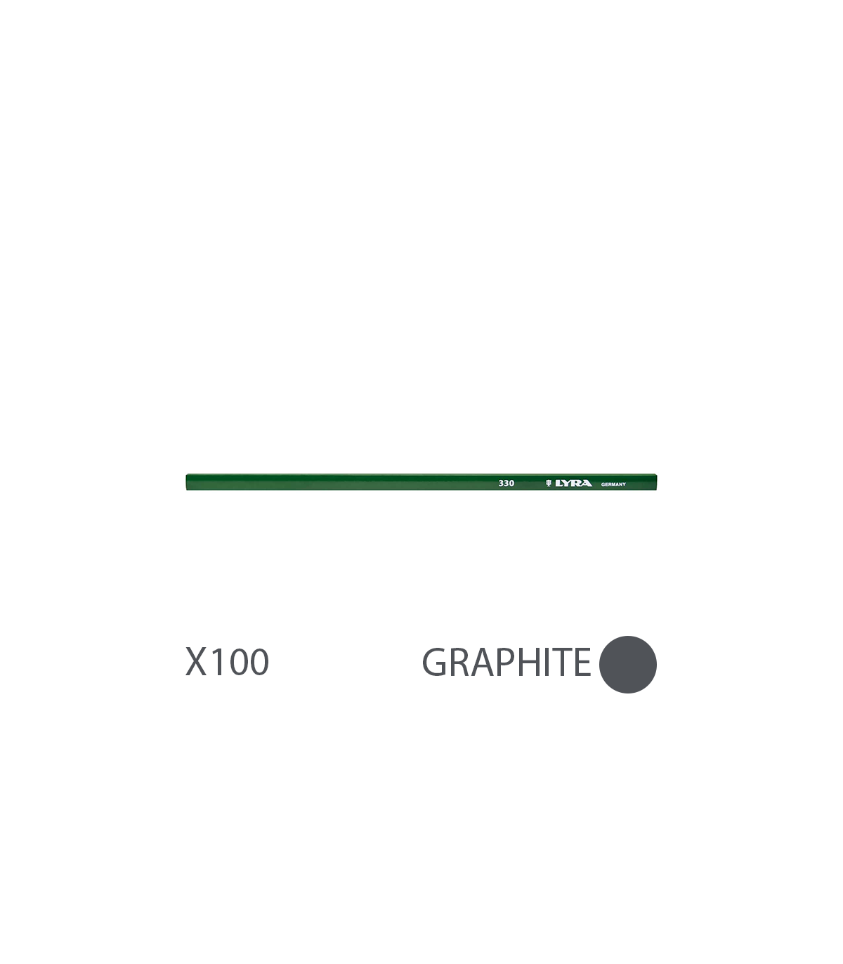 Lot de 100 Crayons de maçon 30cm 330 BASIC 8H rectangulaire LYRA