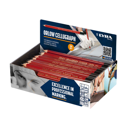 Lot de 100 Crayons universel 2B 24cm ORLOW CELLUGRAPH 1174 LYRA