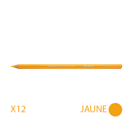 Lot de 12 Crayons universels 17,8cm ORLOW CELLUCOLOR Jaune LYRA
