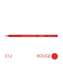 Lot de 12 Crayons universels 17,8cm ORLOW CELLUCOLOR Rouge LYRA