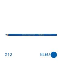 Lot de 12 Crayons universels 17,8cm ORLOW CELLUCOLOR Bleu LYRA