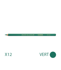 Lot de 12 Crayons universels 17,8cm ORLOW CELLUCOLOR Vert LYRA