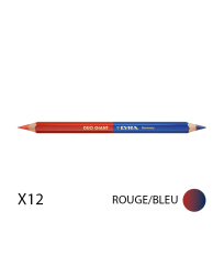 Lot de 12 Crayons de marquage DUO GIANT Rouge/Bleu LYRA