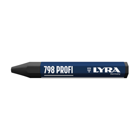 Lot de 12 Craies de marquage à la cire 798 PROFI Noir LYRA