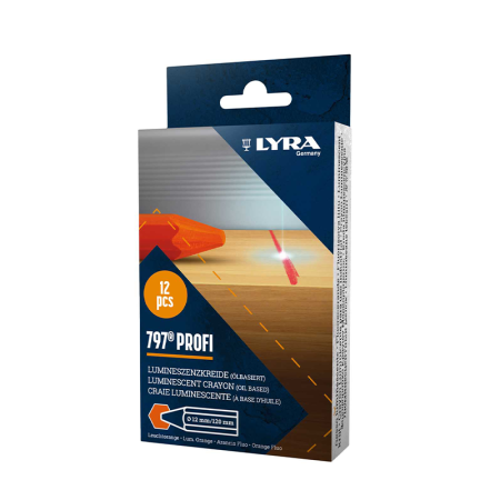 Lot de 12 Craies luminescentes à l'huile Orange 797 PROFI LYRA