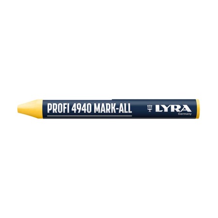 Lot de 12 Craies universelles pour pneu PROFI 4940 MARK-ALL Jaune LYRA