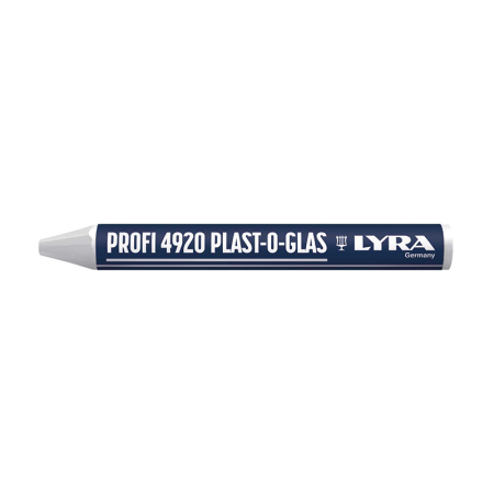 Lot de 12 Craies de marquage PROFI 4920 PLAST-O-GLAS Blanche LYRA