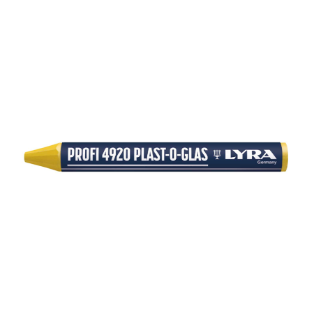Lot de 12 Craies de marquage PROFI 4920 PLAST-O-GLAS Jaune LYRA
